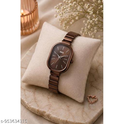 Luxury Women’s Wrist Watch – Elegant Brown Quartz Watch, Minimalist Ladies’ Fashion Timepiece" - Crispix 