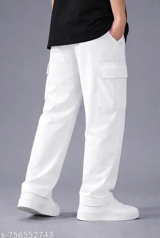Men's Trendy Corduroy Cargo Pants | Loose Fit Side Pocket Trousers | Stylish Korean Streetwear for Boys" - Crispix 