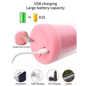 Portable Juicer Blender – 420ml Smoothie Maker with 6 Blades | Dabster - Crispix 
