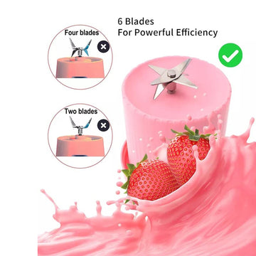 Portable Juicer Blender – 420ml Smoothie Maker with 6 Blades | Dabster - Crispix 