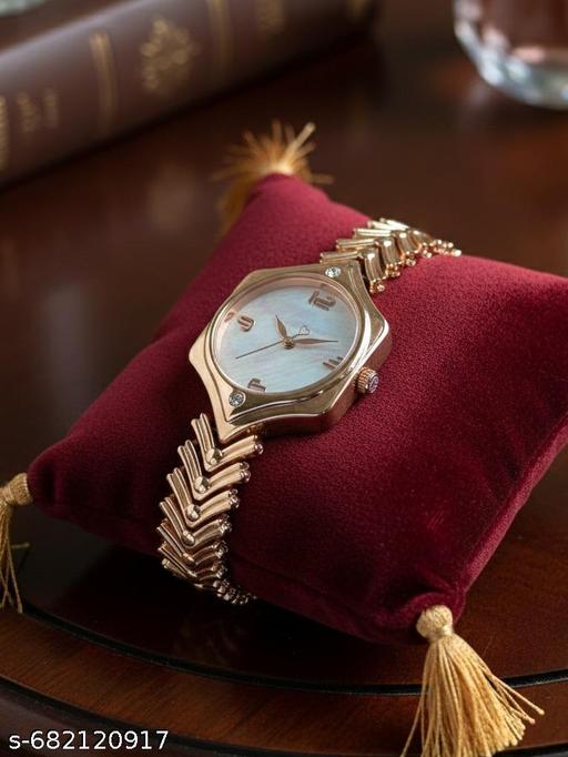 Elegant Rose Gold  Analog Watch for Women | Pearl Finish Dial | Metal Bracelet Strap | Stylish Quartz Wrist Watch for Girls & Women - Crispix 