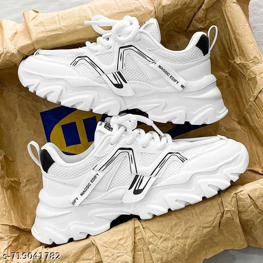 ALLEN WALK Mens white sneaker shoe  - Crispix 