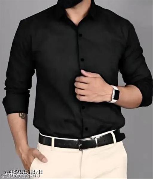 Classy Formal Shirts For Men - BLACK - Crispix 
