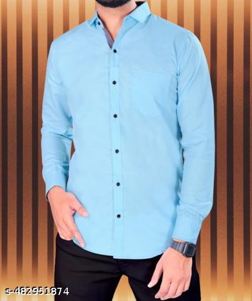Classy CREATIVE Formal Shirts For Men - SKY BLUE - Crispix 
