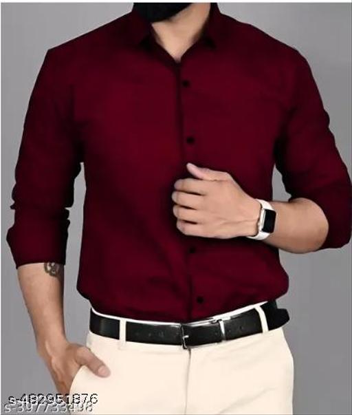 Classy Formal Shirts For Men - MAROON - Crispix 