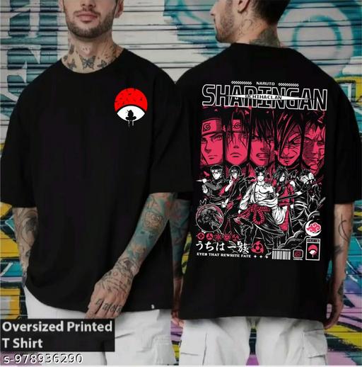 Naruto Itachi Uchiha Anime T Shirt for Men | Black Cotton Graphic Tshirt - Crispix 