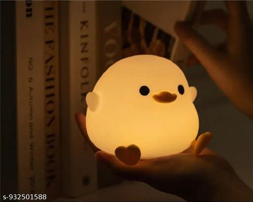 Duck Night Lamp, Duck Night Lamp, Siliconee Night Lamp, USB Rechargeable Bedside Lamp for Bedroom, Living Room Decor, Gift Toy - Crispix 