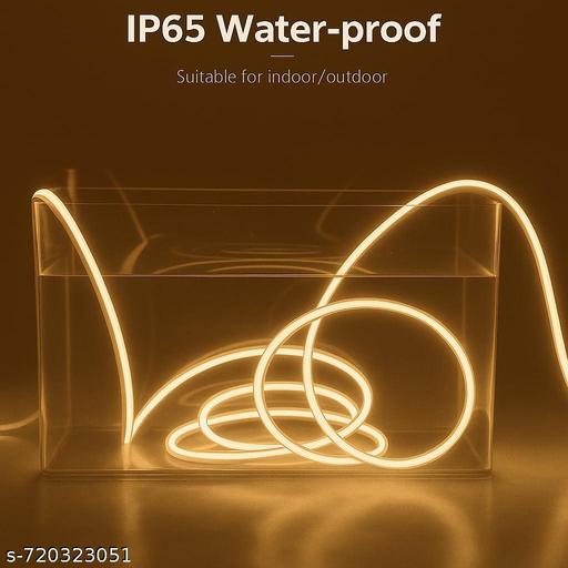 16.4 Feet Neon LED Strip Light with 12V Adapter | Cuttable Flexible Waterproof Rope Light for Wall Decor - Crispix 