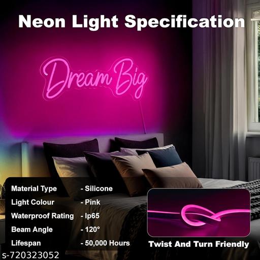 16.4 Feet Neon LED Strip Light with 12V Adapter | Cuttable Flexible Waterproof Rope Light for Wall Decor - Crispix 