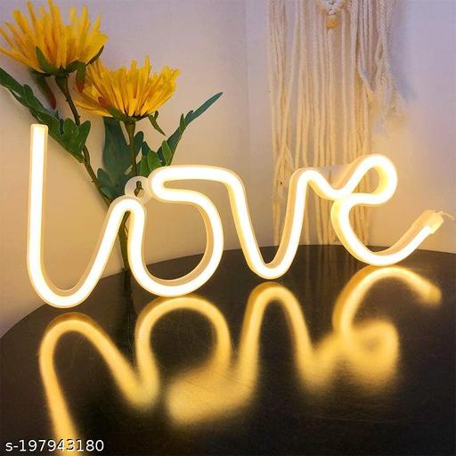 Love Neon LED Light Sign for Room Decoration, USB Plug-In Table Décor, Romantic Night Light Gift for Anniversary & Parties - Crispix 