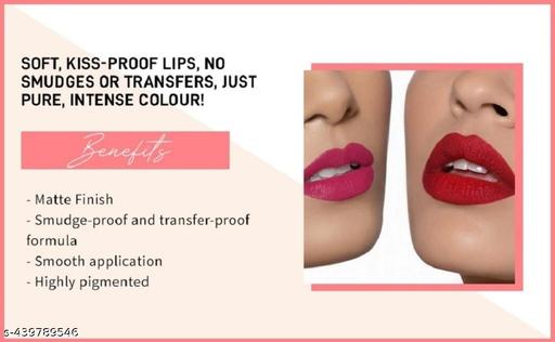 New velvet long lasting waterproof non transfer liquid matte lipstick set of 6 - Crispix 