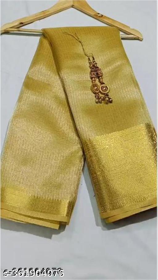 Banarasi gold Tishu Silk Saree - Crispix 