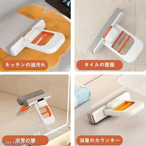 Mini Foldable Desktop Cleaner | Portable Self-Squeeze Sponge Wiper for Small Spaces | Wet & Dry Cleaning Tool for Kitchen, Bathroom, Glass, Living Room & Car (1 Pc) - Dibanjo 
