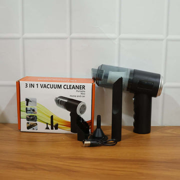 3-in-1 Mini Car Vacuum – Wireless, Rechargeable & Portable Cleaner - Dibanjo 