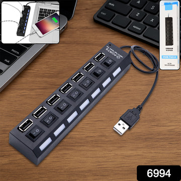 USB Splitter Multi Port USB 2.0 Hub, 7 Port - Dibanjo 