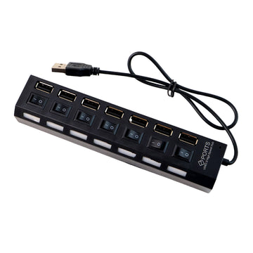 USB Splitter Multi Port USB 2.0 Hub, 7 Port - Dibanjo 