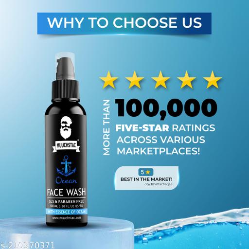 Ocean Face Wash for Men | Fight Acne & Pimples, Brighten Skin, Clears Dirt, Oil Control, Refreshing Feel - Multi-Action Formula | 100 ml - Dibanjo 