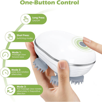 Smart Electric Scalp & Body Massager with 4 Heads - Dibanjo 