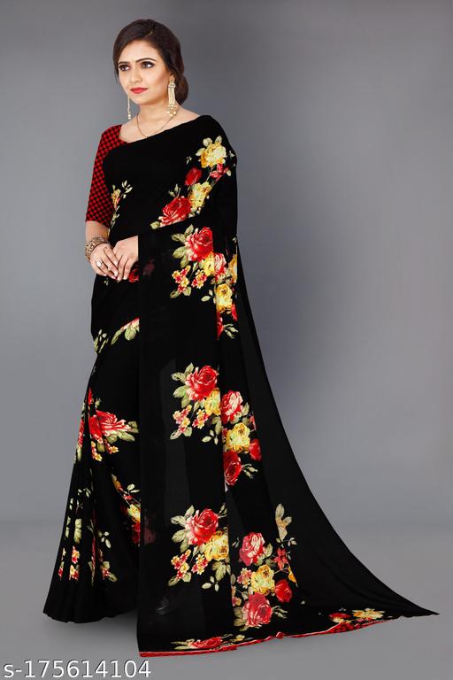 Khankudi Fab Daily Wear georgette Saree with unstitched Blouse Piece - Design Fasion Store