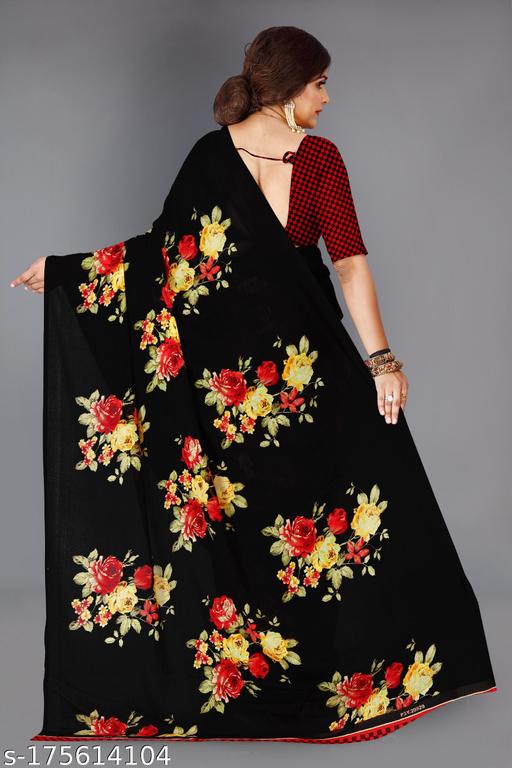 Khankudi Fab Daily Wear georgette Saree with unstitched Blouse Piece - Design Fasion Store
