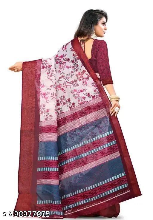 Trending cotton sarees with blouse 399 - Design Fasion Store