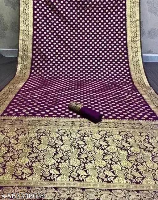 Trendy Jacquard Banarasi Silk Saree for Women | Designer Self Design Zari Woven Kanjivaram Art Silk Saree | Signagraph Pure Silk Look Saree - Design Fasion Store