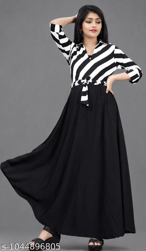Elegant Girls  Floral Print Maxi Dress With Belt - Design Fasion Store