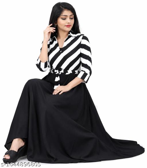 Elegant Girls  Floral Print Maxi Dress With Belt - Design Fasion Store