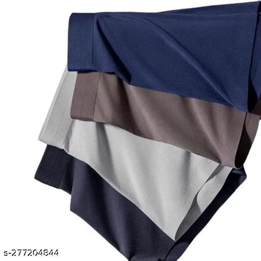 Men Ice Silk Lycra Underwear - Multicolor (Pack of 3) Briefs - Design Fasion Store