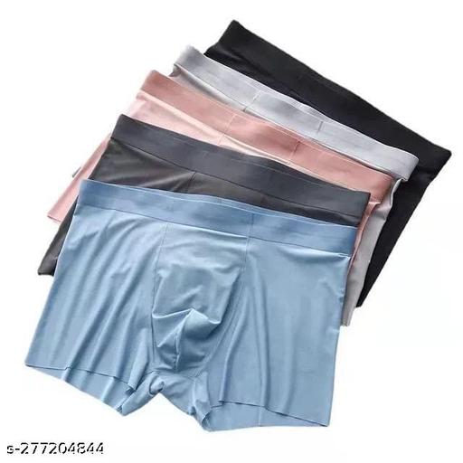 Men Ice Silk Lycra Underwear - Multicolor (Pack of 3) Briefs - Design Fasion Store