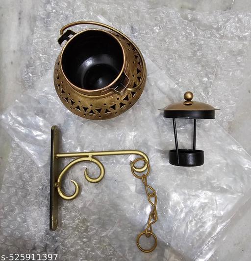 Iron Handicraft Dhoop Dani With Hanger+Chain - Design Fasion Store