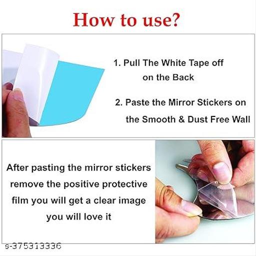 7 PCS Silver Hexagon for Decoration Purpose Self Adhesive Wall Mirror Stickers Mirror for Wall Stickers - Design Fasion Store