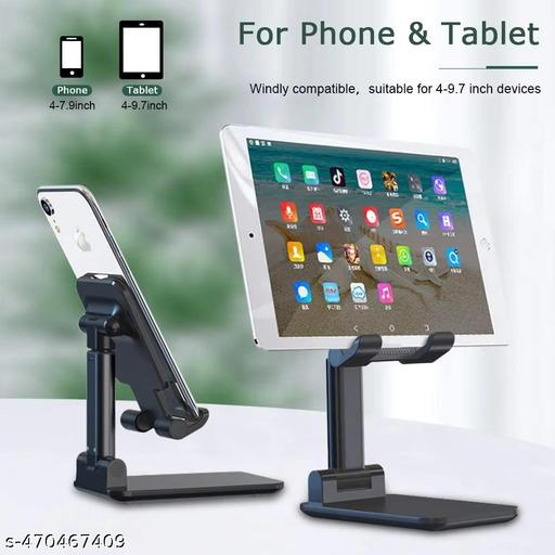Mobile Phone Holder, Adjustable, Foldable, Anti-Skid, Wide Compatibility (Black) Tabletop - Design Fasion Store