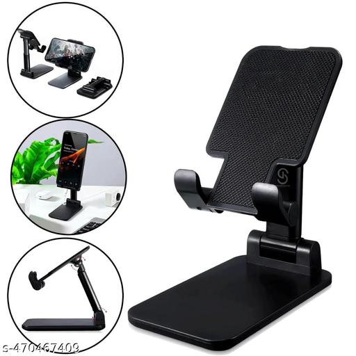Mobile Phone Holder, Adjustable, Foldable, Anti-Skid, Wide Compatibility (Black) Tabletop - Design Fasion Store