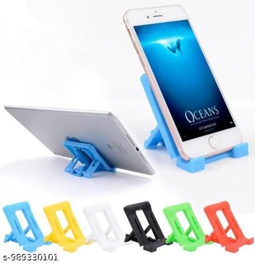 Pack of 3 Foldable Mobile Phone Stand | Adjustable Portable Tablet & Smartphone Holder | Multi Color Plastic Desk Stand - Design Fasion Store