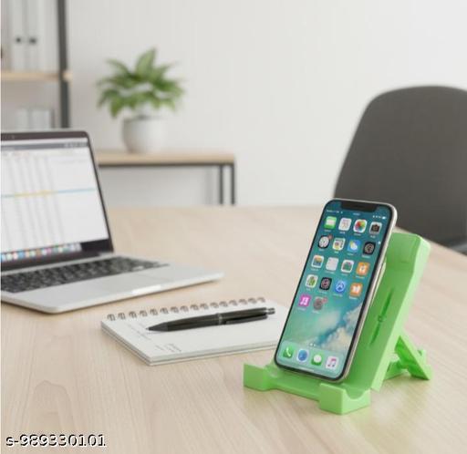 Pack of 3 Foldable Mobile Phone Stand | Adjustable Portable Tablet & Smartphone Holder | Multi Color Plastic Desk Stand - Design Fasion Store