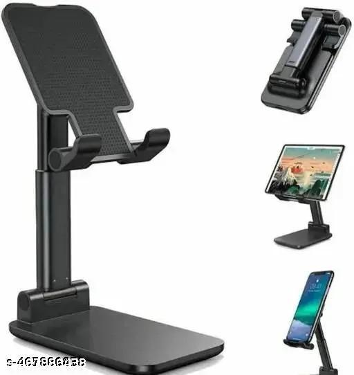 Mobile Phone Holder, Adjustable, Foldable, Anti-Skid, Wide Compatibility (Black) Tabletop - Design Fasion Store