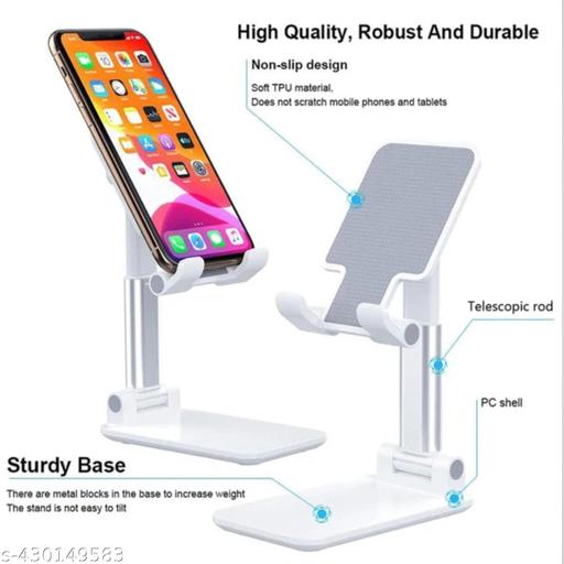 Mobile stand holder  phone stand perfect for online study class bed Home Desktop Heavy duty Foldable All smartphone mobile holder multifunction working stand - Design Fasion Store