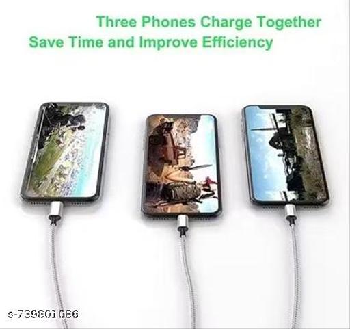 3 in 1 Cable White 1.2 Meter - Design Fasion Store
