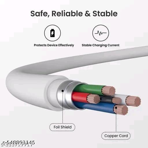 Multi Pin Mobile Data Cable, Latest 3 in 1 Cable Fast,Rapid, Super Charging Cable for Micro USB, i Phone & Type C Devices(1 Pack Of Data Cable ) - Design Fasion Store