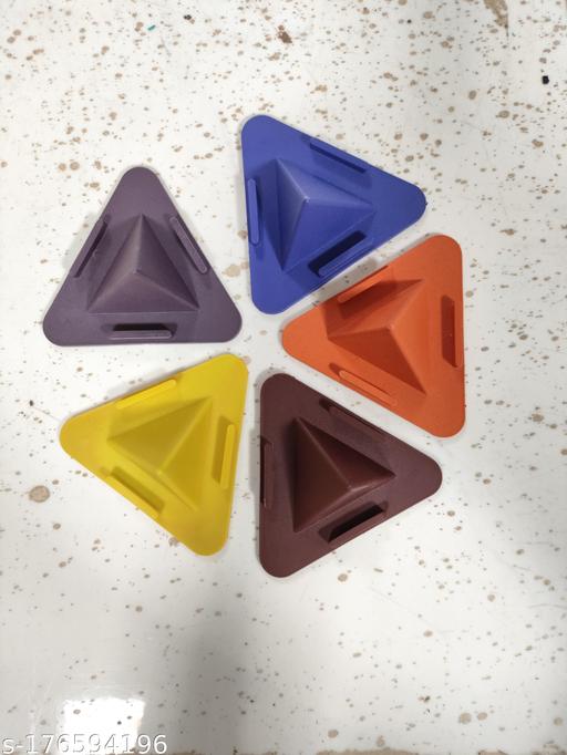 Desk table mobile holder | Triangle pyramid shape mobile holder | Anti-slip mobile holder stand | Safe mobile mount | Multi-angle table mobile holder | Multi-color mobile stand | Mobile holder pack of 5 - Design Fasion Store