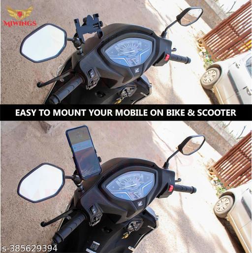 Universal Bike Mount Holder Metal  360 Degree Rotating Handlebar Metal  Cradle Stand for Bicycle, Motorcycle, Fits All Smartphones Metal Holder with USB Charger - Design Fasion Store