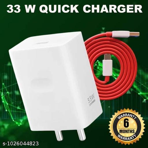 33 Watt 3A Fast Charging Mobile Charger With Detachable Cable Supports Supervooc, Vooc, Superdart, Dash, Warp Charging Tech 33 Watt Fast Charger, 33Watt Charger, 33 Wat Ka Charger, 33 Watt Fast Charger – Red Cable Included - Design Fasion Store