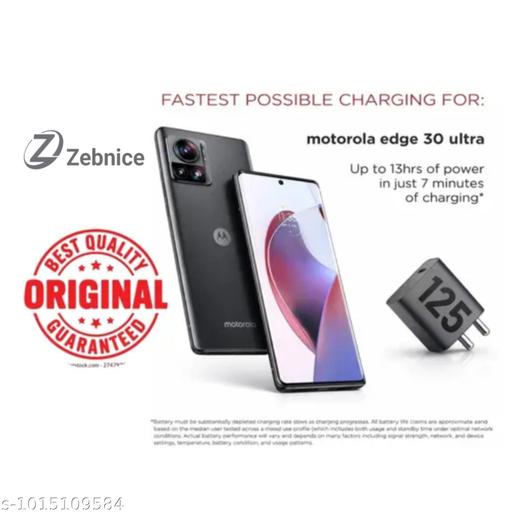 125 watt turbo super fast charger type c with data cable 1 year warranty - Design Fasion Store