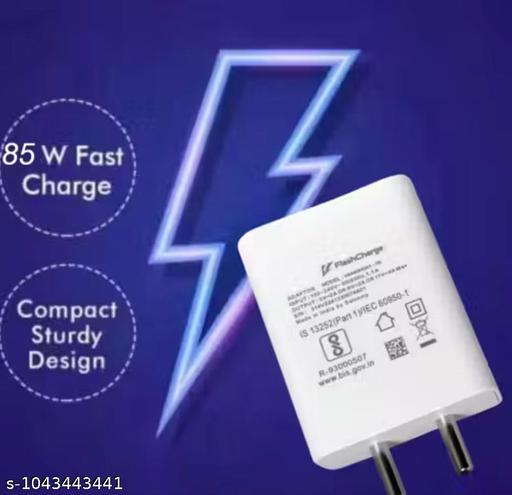 85W Fast Charger Adapter, High-speed Mobile Charging, Safe and Reliable with USB to Type C Cable (White) - Design Fasion Store