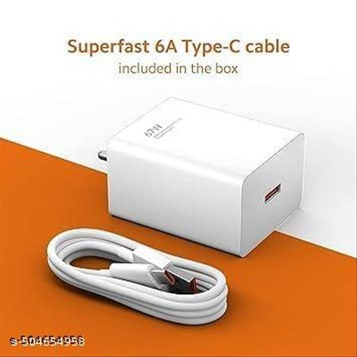 67W Ultra Fast Type-C Charger Adapter Like Mobile Charger | Qualcomm QC 3.0 Quick Charger with 1 Meter Type C... - Design Fasion Store