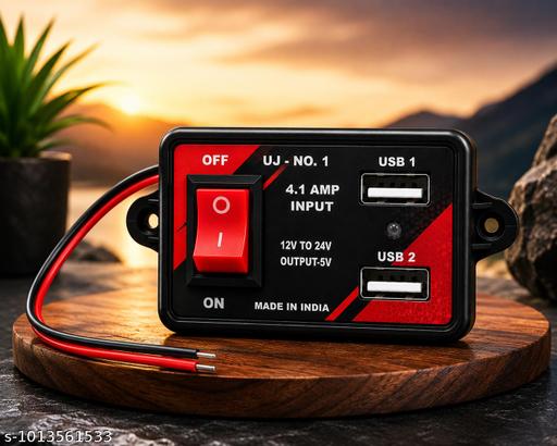 Universal Vehicle USB Charging Socket | Dual USB 4.1A | 12V-24V with Power Switch - Design Fasion Store