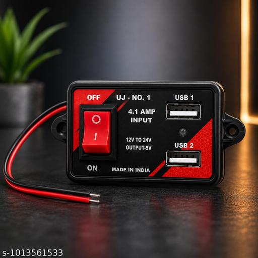 Universal Vehicle USB Charging Socket | Dual USB 4.1A | 12V-24V with Power Switch - Design Fasion Store