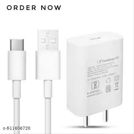 80 watt and 44 watt flash charger with 1 M cable C type cable - Design Fasion Store