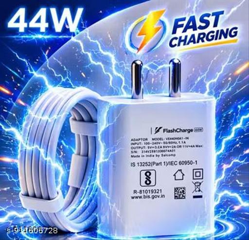 80 watt and 44 watt flash charger with 1 M cable C type cable - Design Fasion Store